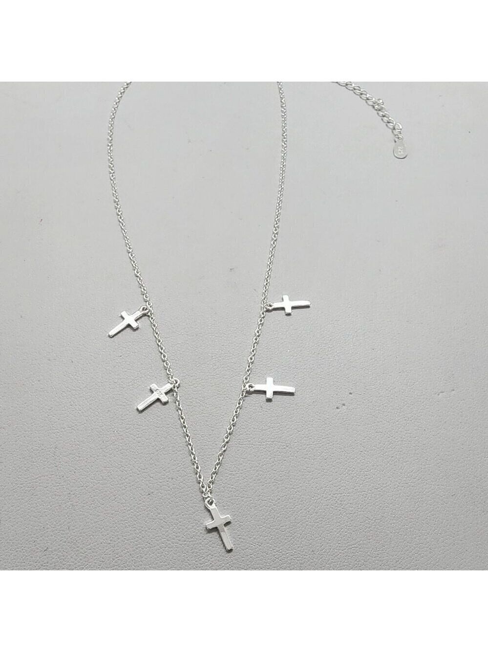 Brand New Sterling Silver 925 Multi Cross Necklace